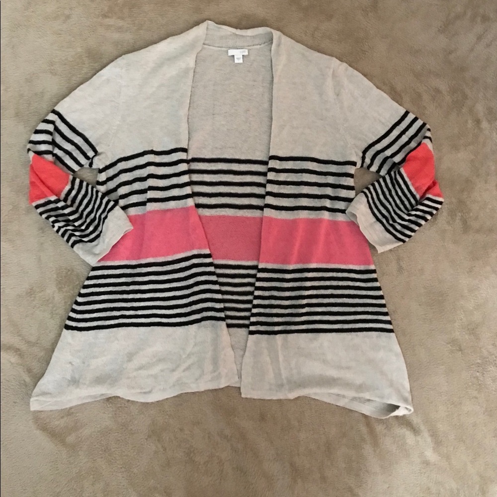 J.jill lightweight striped cardigan